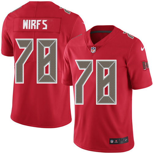 Nike Buccaneers #78 Tristan Wirfs Red Men's Stitched NFL Limited Rush Jersey