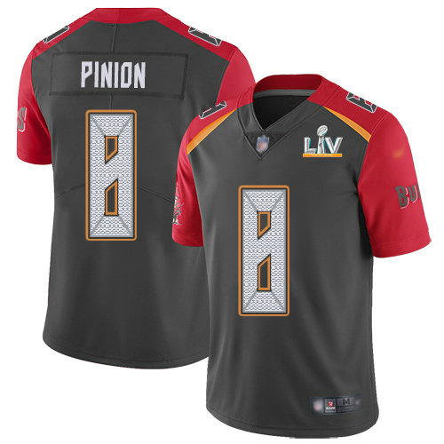 Nike Buccaneers #8 Bradley Pinion Gray Men's Super Bowl LV Bound Stitched NFL Limited Inverted Legend Jersey