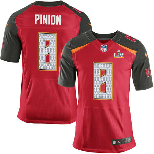 Nike Buccaneers #8 Bradley Pinion Red Team Color Men's Super Bowl LV Bound Stitched NFL Vapor Untouchable Elite Jersey