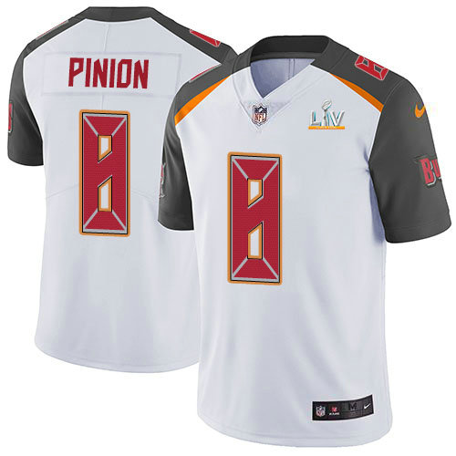 Nike Buccaneers #8 Bradley Pinion White Men's Super Bowl LV Bound Stitched NFL Vapor Untouchable Limited Jersey