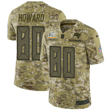 Nike Buccaneers #80 O. J. Howard Camo Men's Super Bowl LV Bound Stitched NFL Limited 2018 Salute To Service Jersey