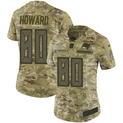 Nike Buccaneers #80 O. J. Howard Camo Women's Stitched NFL Limited 2018 Salute to Service Jersey
