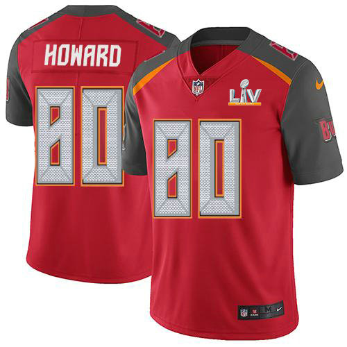 Nike Buccaneers #80 O. J. Howard Red Team Color Youth Super Bowl LV Bound Stitched NFL Vapor Untouchable Limited Jersey