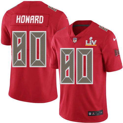 Nike Buccaneers #80 O. J. Howard Red Youth Super Bowl LV Bound Stitched NFL Limited Rush Jersey