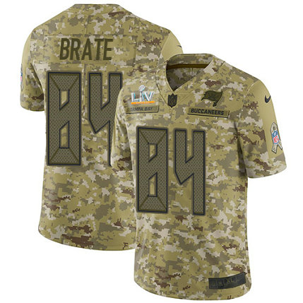 Nike Buccaneers #84 Cameron Brate Camo Men's Super Bowl LV Bound Stitched NFL Limited 2018 Salute To Service Jersey