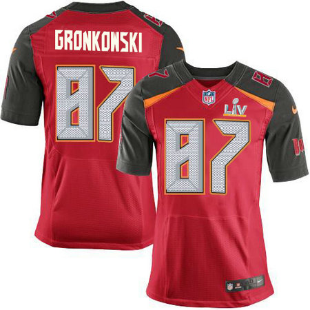 Nike Buccaneers #87 Rob Gronkowski Red Team Color Men's Super Bowl LV Bound Stitched NFL Vapor Untouchable Elite Jersey