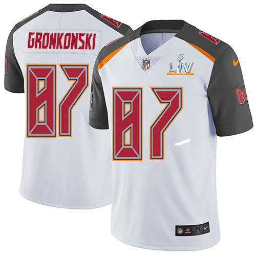 Nike Buccaneers #87 Rob Gronkowski White Youth Super Bowl LV Bound Stitched NFL Vapor Untouchable Limited Jersey