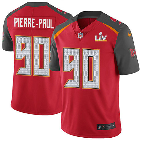 Nike Buccaneers #90 Jason Pierre-Paul Red Team Color Youth Super Bowl LV Bound Stitched NFL Vapor Untouchable Limited Jersey