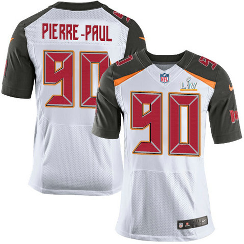 Nike Buccaneers #90 Jason Pierre-Paul White Men's Super Bowl LV Bound Stitched NFL New Elite Jersey