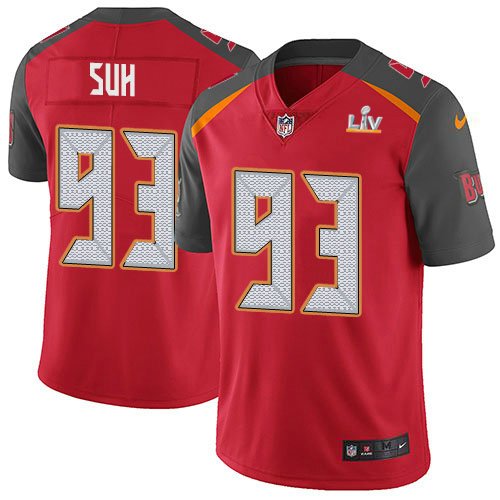 Nike Buccaneers #93 Ndamukong Suh Red Team Color Youth Super Bowl LV Bound Stitched NFL Vapor Untouchable Limited Jersey