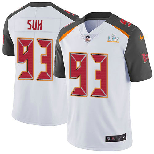 Nike Buccaneers #93 Ndamukong Suh White Men's Super Bowl LV Bound Stitched NFL Vapor Untouchable Limited Jersey