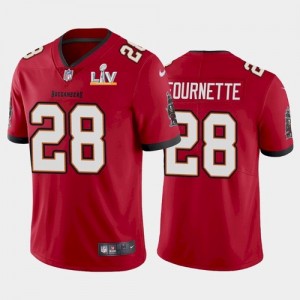 Nike Buccaneers 28 Leonard Fournette Red 2021 Super Bowl LV Limited Vapor Untouchable Limited Men Jersey