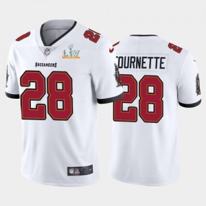 Nike Buccaneers 28 Leonard Fournette White 2021 Super Bowl LV Limited Vapor Untouchable Limited Men Jersey