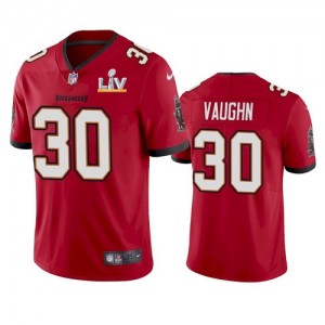 Nike Buccaneers 30 Ke'Shawn Vaughn Red 2021 Super Bowl LV Vapor Untouchable Limited Men Jersey