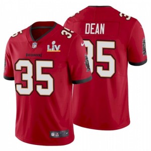 Nike Buccaneers 35 Jamel Dean Red 2021 Super Bowl LV Limited Vapor Untouchable Limited Men Jersey