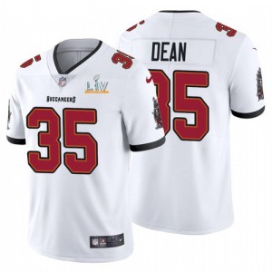Nike Buccaneers 35 Jamel Dean White 2021 Super Bowl LV Limited Vapor Untouchable Limited Men Jersey