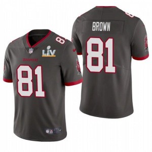 Nike Buccaneers 81 Antonio Brown Grey 2021 Super Bowl LV Limited Vapor Untouchable Limited Men Jersey