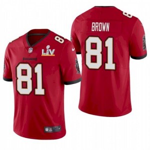 Nike Buccaneers 81 Antonio Brown Red 2021 Super Bowl LV Limited Vapor Untouchable Limited Men Jersey