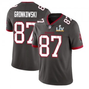 Nike Buccaneers 87 Rob Gronkowski Grey 2021 Super Bowl LV Limited Vapor Untouchable Limited Men Jersey