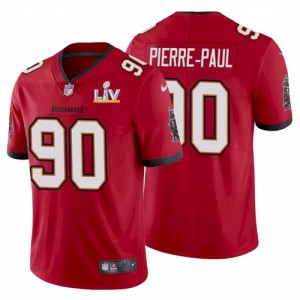 Nike Buccaneers 90 Jason Pierre-Paul Red 2021 Super Bowl LV Limited Vapor Untouchable Limited Men Jersey