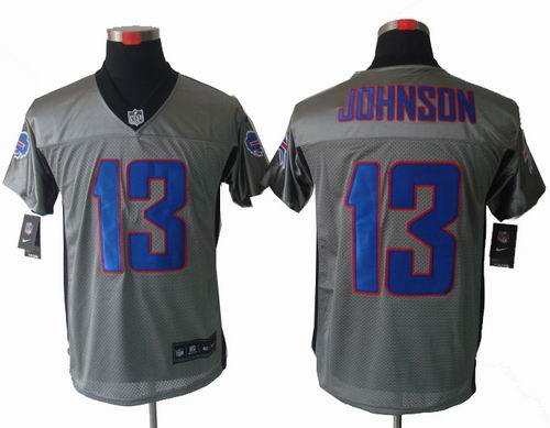 Nike Buffalo Bills #13 Steve Johnson Gray shadow elite jerseys