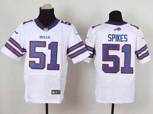 Nike Buffalo Bills #51 Spikes White Elite jersey
