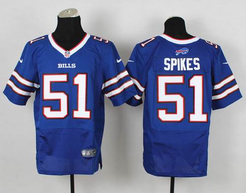 Nike Buffalo Bills #51 Spikes blue Elite jersey