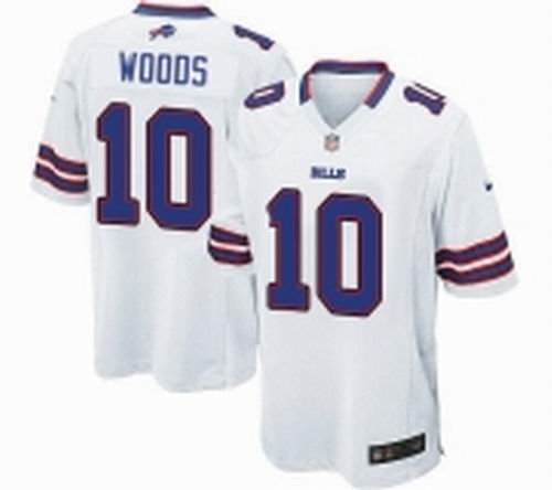 Nike Buffalo Bills 10# Robert Woods White Game Jerseys