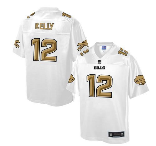 Nike Buffalo Bills 12 Jim Kelly White NFL Pro Line Fashion Game Jersey