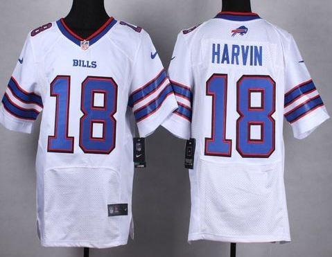 Nike Buffalo Bills 18 Percy Harvin White NFL Elite Jersey