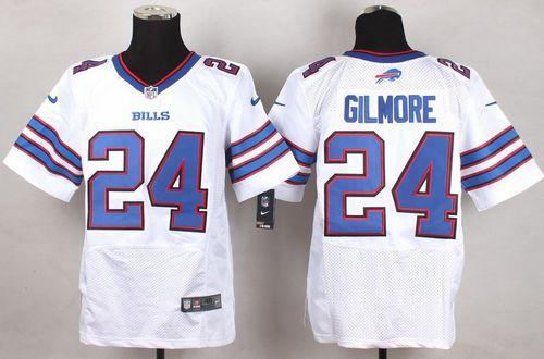 Nike Buffalo Bills 24 Stephon Gilmore White NFL New Elite Jersey