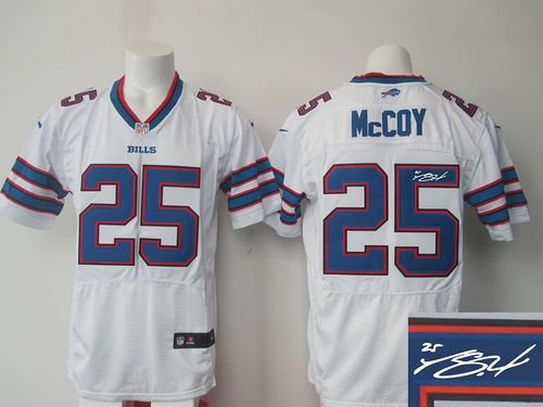 Nike Buffalo Bills 25 LeSean McCoy White NFL Elite Autographed Jersey