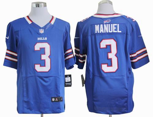 Nike Buffalo Bills 3# EJ Manuel Elite Team Color Jersey