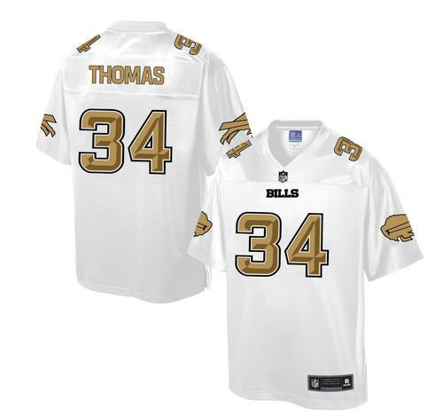 Nike Buffalo Bills 34 Thurman Thomas White NFL Pro Line Fashion Game Jersey