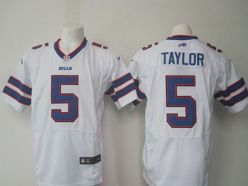 Nike Buffalo Bills 5 Tyrod Taylor White NFL New Elite Jersey