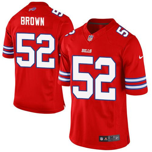Nike Buffalo Bills 52 Preston Brown Red NFL Elite Rush Jersey