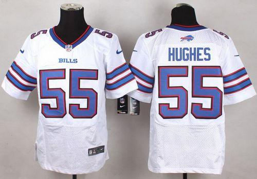 Nike Buffalo Bills 55 Jerry Hughes White NFL New Elite Jersey