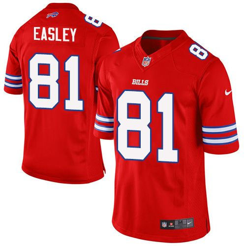 Nike Buffalo Bills 81 Marcus Easley Red NFL Elite Rush Jersey