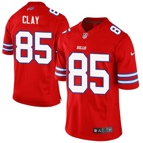 Nike Buffalo Bills 85 Charles Clay Red NFL Elite Rush Jersey