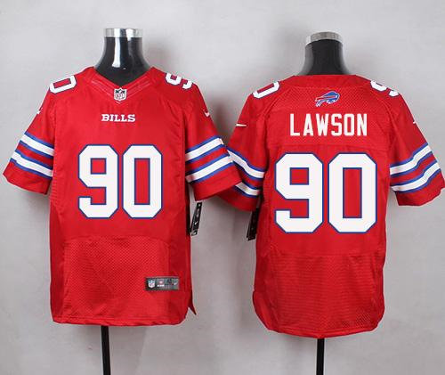 Nike Buffalo Bills 90 Shaq Lawson Red NFL Elite Rush Jersey