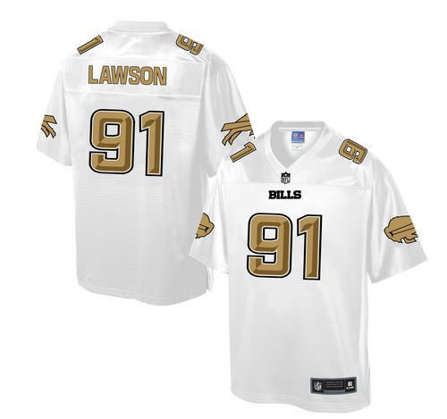 Nike Buffalo Bills 91 Manny Lawson White NFL Pro Line Fashion Game Jersey