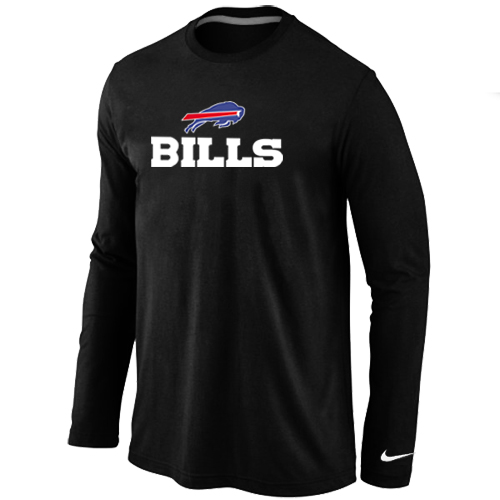 Nike Buffalo Bills Authentic Logo Long Sleeve T-Shirt Black
