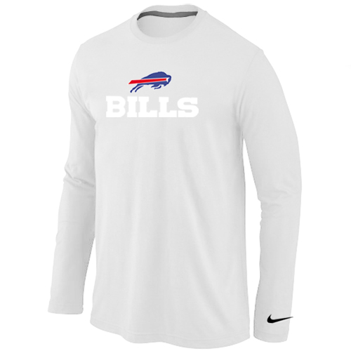Nike Buffalo Bills Authentic Logo Long Sleeve T-Shirt white