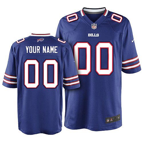 Nike Buffalo Bills Customized Game Team Color Blue Jersey