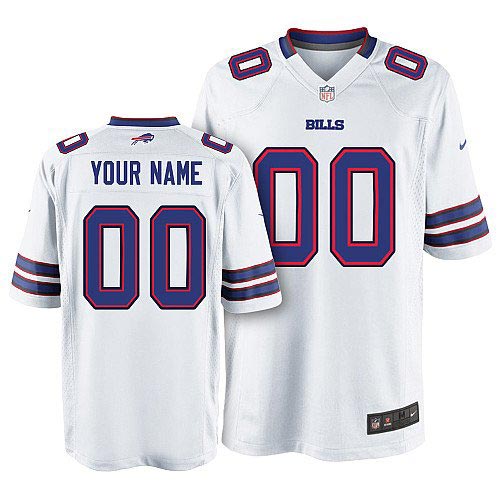 Nike Buffalo Bills Customized Game White Jersey