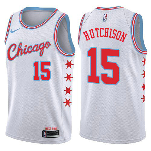 Nike Bulls #15 Chandler Hutchison White Youth NBA Swingman City Edition Jersey