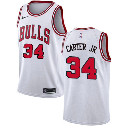 Nike Bulls #34 Wendell Carter Jr. White Youth NBA Swingman Association Edition Jersey