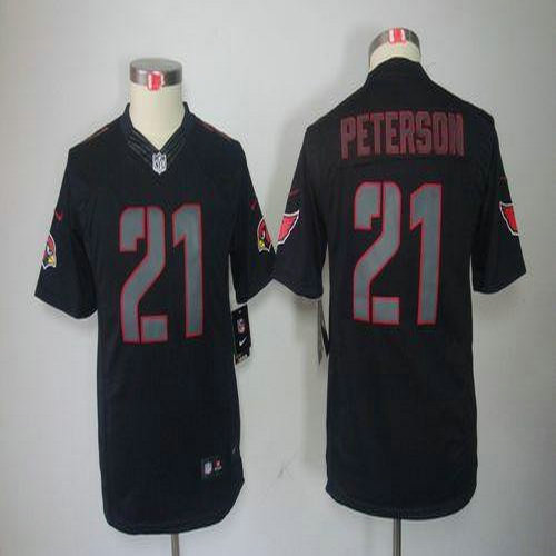 Nike Cardinals #21 Patrick Peterson Black Impact Youth Stitched NFL Limited Jersey