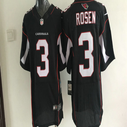 Nike Cardinals #3 Josh Rosen Black 2018 NFL Draft Pick Elite Jersey