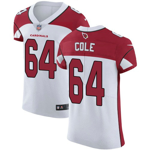 Nike Cardinals #64 Mason Cole White Men's Stitched NFL Vapor Untouchable Elite Jersey